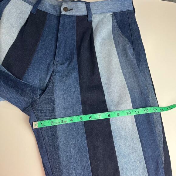 Tommy Remixed Patchwork Jeans Tommy Hilfiger Size 3 (16) 35inX27.5in High Rise - Picture 10 of 16